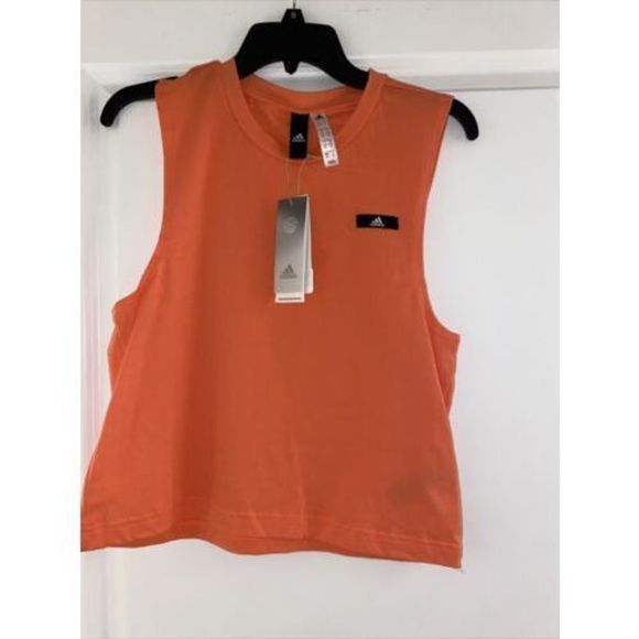 adidas Coral Pink Exercise Active Tank Top HG7013 - Picture 3 of 4